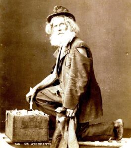 fotografía de un indigente de 1890